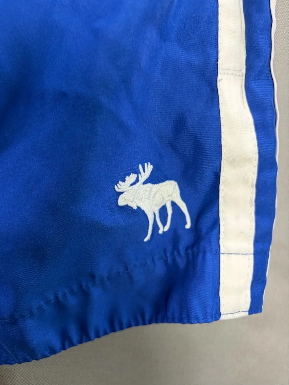 Abercrombie & Fitch Royal Blue Swim Shorts with White Stripes